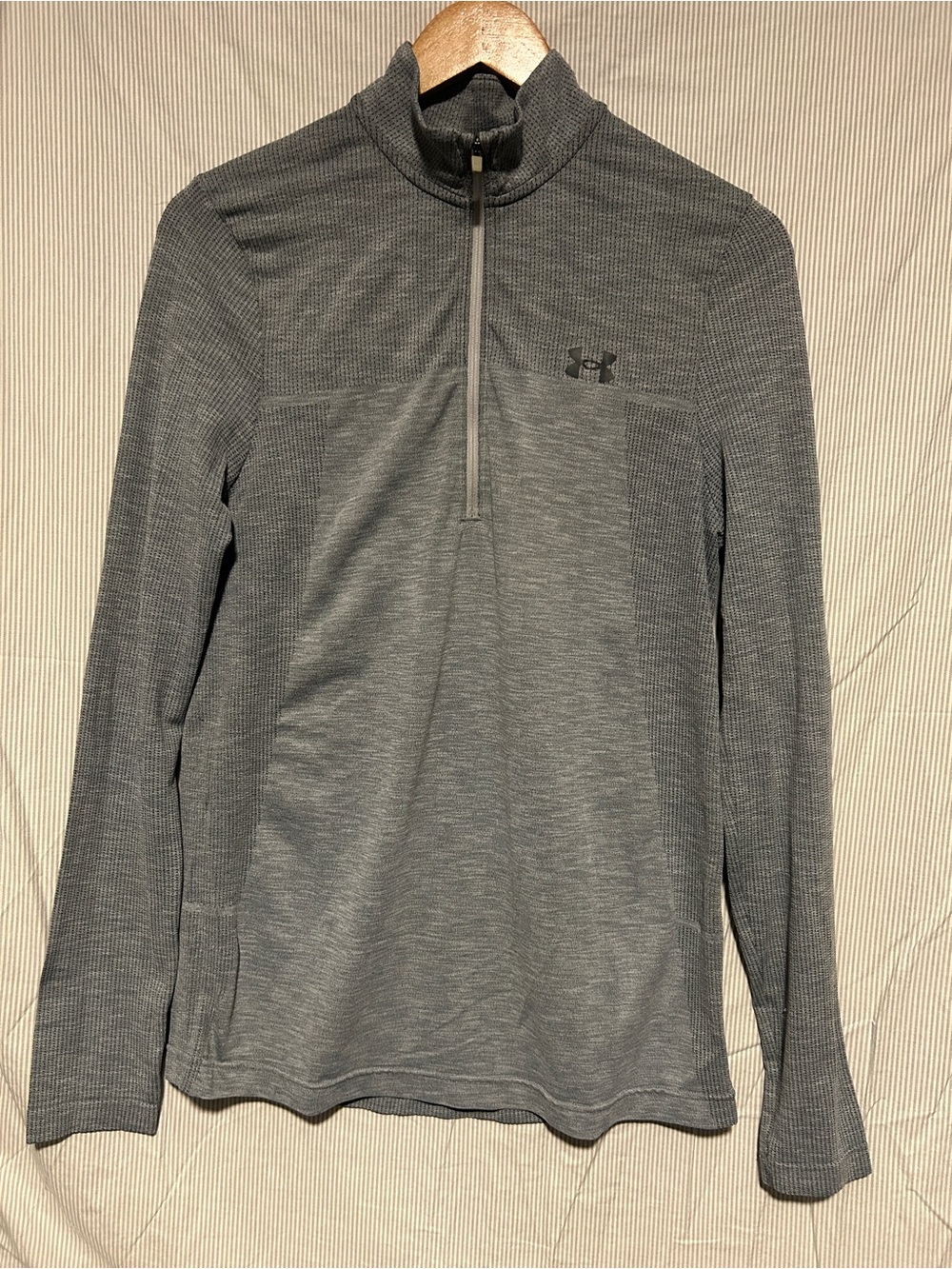 Under Armour Charcoal Gray Half-Zip Performance Top